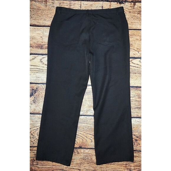 Vintage JOHN BLAIR Mens Pants 38x30 Black Slacks Polyester Western Stitch Pocket - Picture 6 of 9